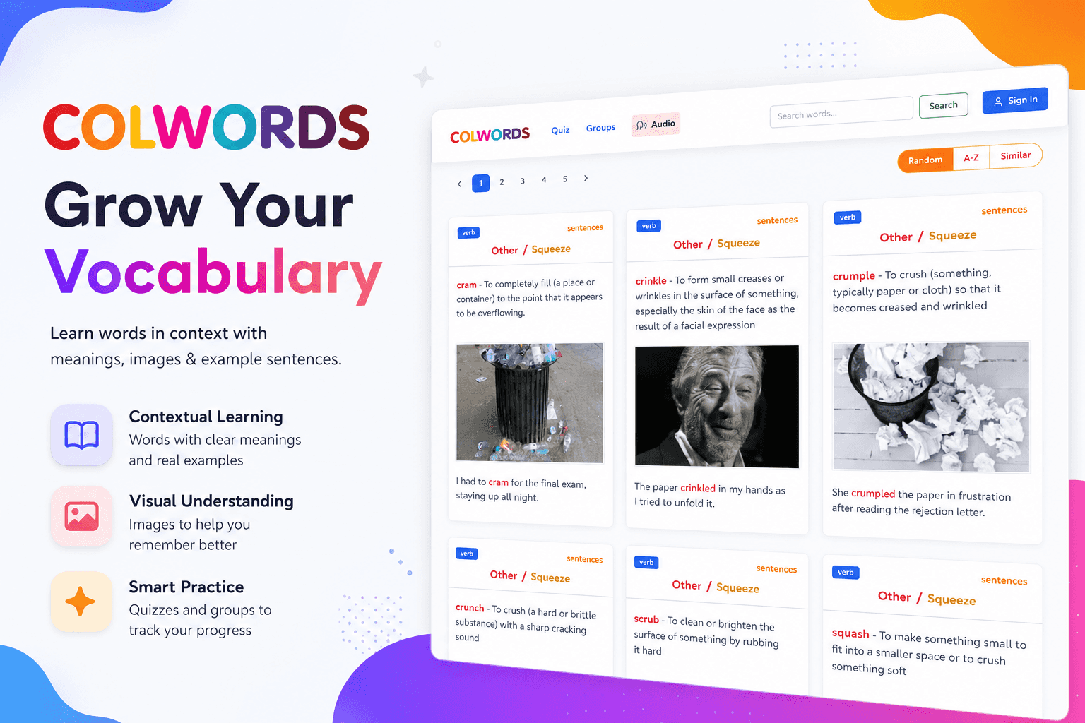 Colwords project preview