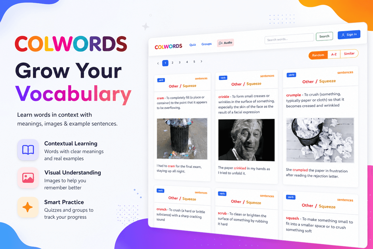 Colwords: Vocabulary Learning Platform